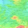 Topografische kaart Swindon, hoogte, reliëf