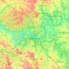 Topografische kaart Nashville-Davidson, hoogte, reliëf