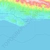 Topografische kaart Santa Barbara, hoogte, reliëf