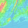 Topografische kaart City of New York, hoogte, reliëf