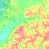 Topografische kaart Loch, hoogte, reliëf