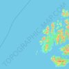 Topografische kaart Bø, hoogte, reliëf