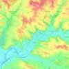 Topografische kaart Eymet, hoogte, reliëf