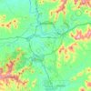 Topografische kaart Asheville, hoogte, reliëf