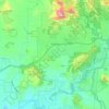 Topografische kaart Sedona, hoogte, reliëf