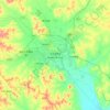 Topografische kaart Ulanhot, hoogte, reliëf