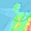 Topografische kaart O Monte do Lobo, hoogte, reliëf