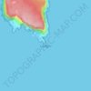 Topografische kaart Cape Raoul, hoogte, reliëf