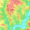 Topografische kaart Chauzanaud, hoogte, reliëf