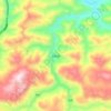 Topografische kaart Shashu, hoogte, reliëf