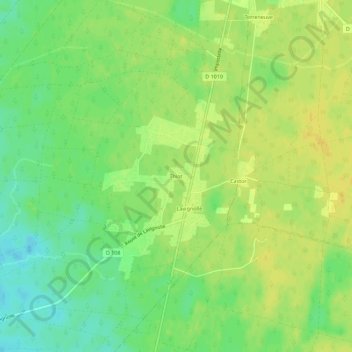 Topografische kaart Thiot, hoogte, reliëf