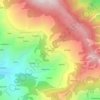 Topografische kaart kaintholi, hoogte, reliëf