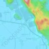 Topografische kaart Taw Pon, hoogte, reliëf