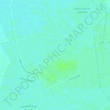 Topografische kaart Al Husayniyah, hoogte, reliëf