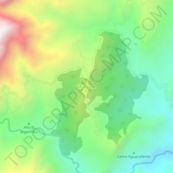 Topografische kaart Morcote, hoogte, reliëf