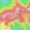 Topografische kaart Mandala, hoogte, reliëf
