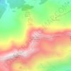 Topografische kaart Poncione di Vespero, hoogte, reliëf