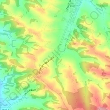 Topografische kaart Saint-Anne, hoogte, reliëf