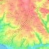 Topografische kaart Le Poteau-Vert, hoogte, reliëf