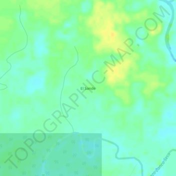 Topografische kaart El Sande, hoogte, reliëf