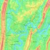 Topografische kaart Jiangbei, hoogte, reliëf