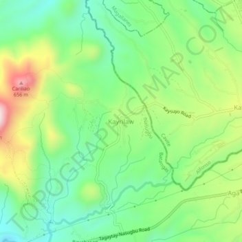 Topografische kaart Kayrilaw, hoogte, reliëf