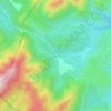 Topografische kaart Les Hortoux, hoogte, reliëf