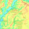 Topografische kaart Barro Colorado, hoogte, reliëf