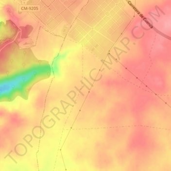 Topografische kaart Cerro Lubillo, hoogte, reliëf
