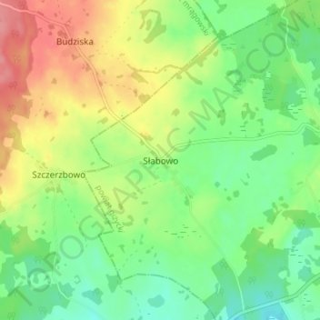 Topografische kaart Langenwiese, hoogte, reliëf