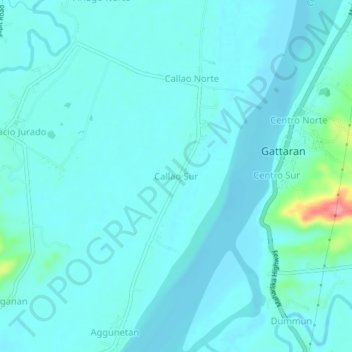 Topografische kaart Callao Sur, hoogte, reliëf