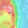 Topografische kaart Défens de Cagno, hoogte, reliëf
