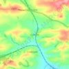 Topografische kaart Coleford, hoogte, reliëf