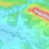 Topografische kaart Les Granges, hoogte, reliëf