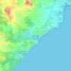 Topografische kaart Porto Cristo, hoogte, reliëf