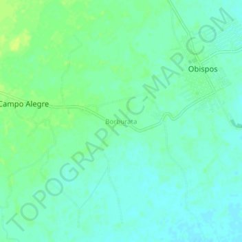 Topografische kaart Borburata, hoogte, reliëf