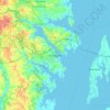 Topografische kaart Annapolis, hoogte, reliëf