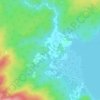 Topografische kaart Shoshone Geyser, hoogte, reliëf