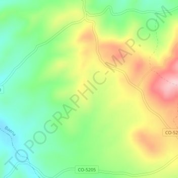 Topografische kaart La Capitana, hoogte, reliëf
