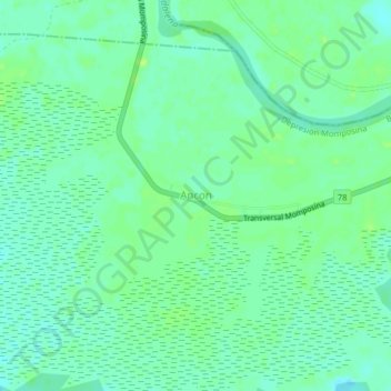 Topografische kaart Ancon, hoogte, reliëf