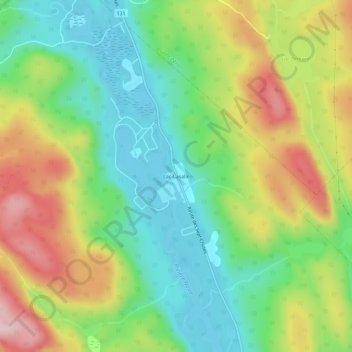 Topografische kaart Lac-Lasalle, hoogte, reliëf