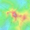 Topografische kaart Batian, hoogte, reliëf