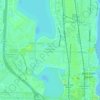 Topografische kaart Palm Beach Lakes, hoogte, reliëf
