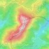 Topografische kaart Aiako Harria, hoogte, reliëf