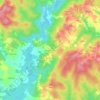 Topografische kaart Donja Panoga, hoogte, reliëf
