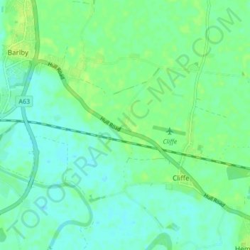 Topografische kaart Lund, hoogte, reliëf