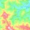 Topografische kaart Votigno, hoogte, reliëf