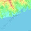 Topografische kaart Hambantota, hoogte, reliëf
