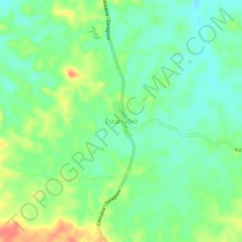 Topografische kaart Escarralao, hoogte, reliëf
