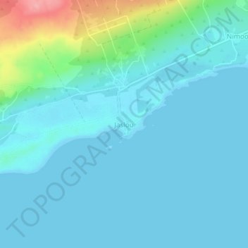 Topografische kaart Jaslou, hoogte, reliëf